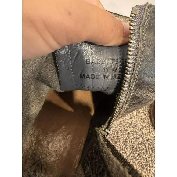 John Fluevog ‘BABETTE’ Leather Faux Lace Inside Zip Ankle Boots Women US 11 - Picture 7 of 7